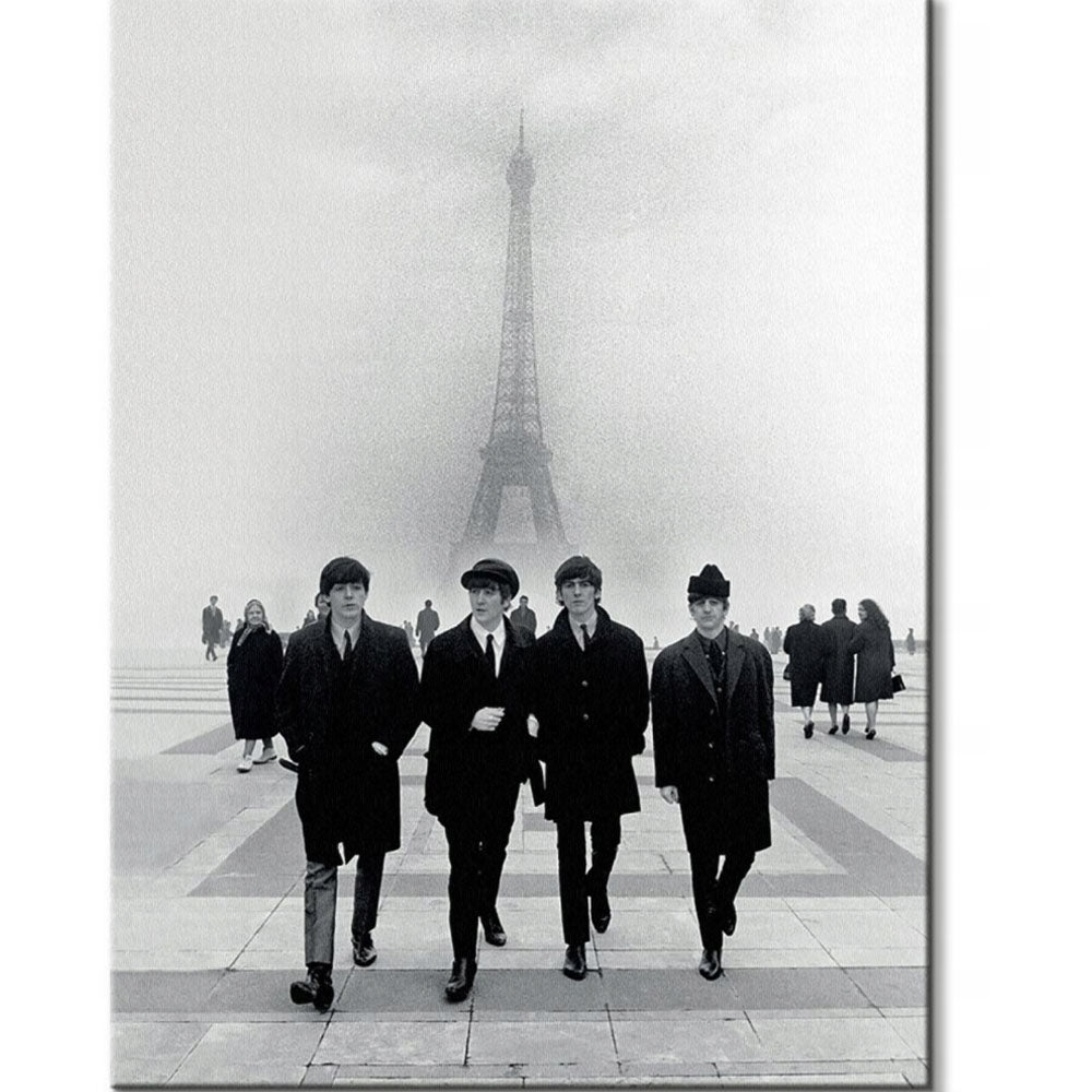 THE BEATLES - (来日 60周年 ) - PARIS / キャンバス・プリント木枠(60×80×3.8cm)